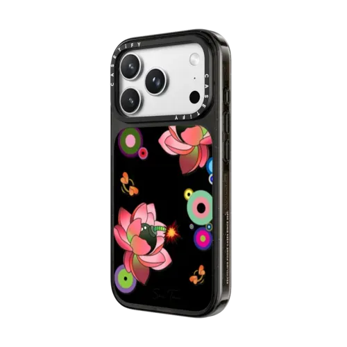PINK FLOWER BOMB IPHONE CASE BY SUE TSAI - iPhone 18 Pro - Impact Case MagSafe Compatible - Glossy