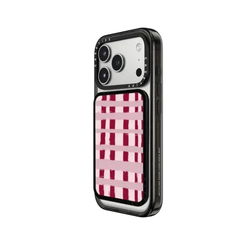Berry Stripes - Snappy Cardholder Stand - Snappy Cardholder Stand MagSafe Compatible