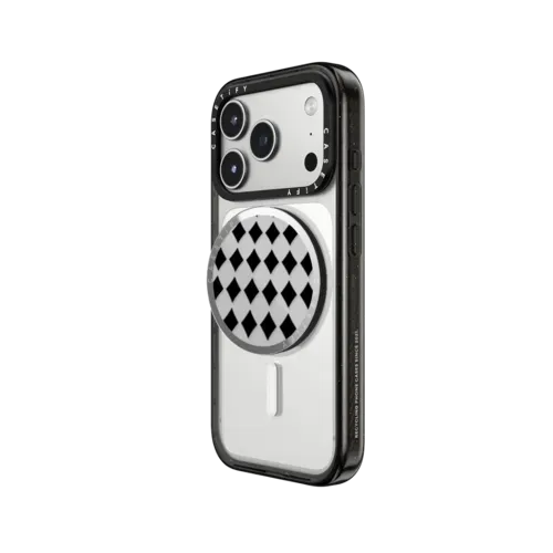 Black Checks - Snappy Grip Stand - Snappy Mirror Grip Stand MagSafe Compatible