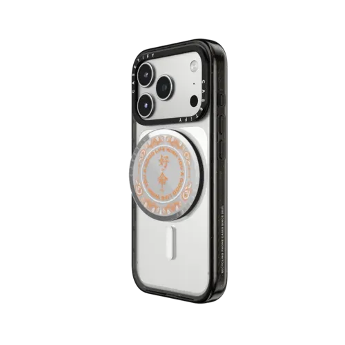 WYAGL Paisley Grip Stand - Orange - Snappy Grip Stand - Snappy Mirror Grip Stand MagSafe Compatible