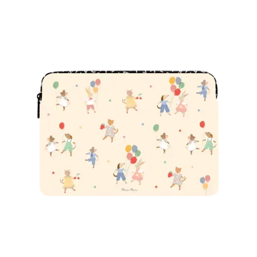 Meri Meri Animal Friends Laptop Sleeve - Large (16") - Impact Laptop Sleeve