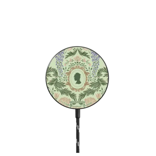 Bridgerton Damask Pattern PowerThru Wireless Charger - PowerThru Magnetic Wireless Charger MagSafe Compatible