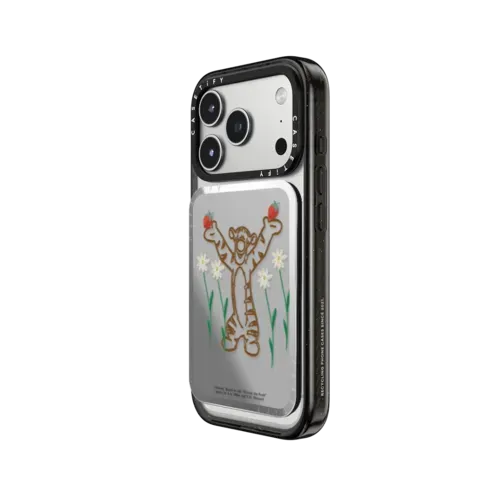 Winnie The Pooh & Friends Embroidered Custom Snappy Cardholder Stand - Tigger - Snappy Mirror Cardholder Stand MagSafe Compatible