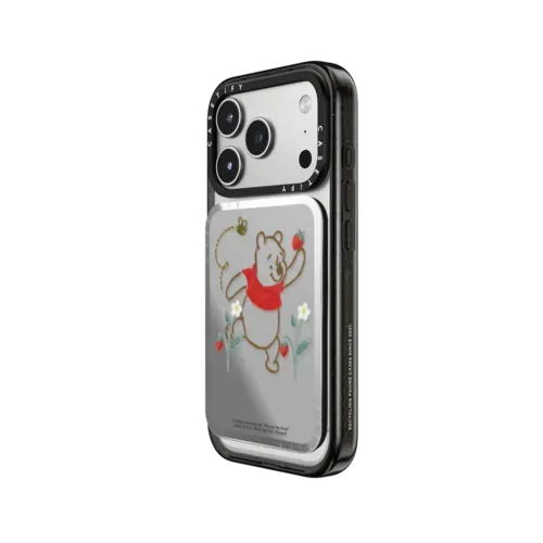 Winnie The Pooh & Friends Embroidered Custom Snappy Cardholder Stand - Winnie The Pooh - Snappy Mirror Cardholder Stand MagSafe Compatible