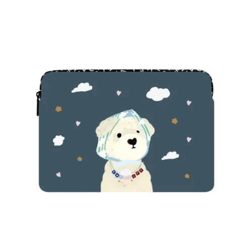 Bandana Poodle - Large (16") - Impact Laptop Sleeve