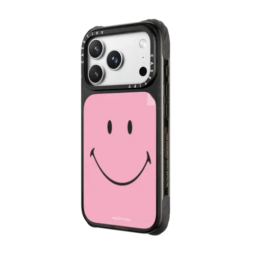 Original Smiley Phone Case - Pink Edition - iPhone 18 Pro Max - Ultra Impact Case MagSafe Compatible - Glossy